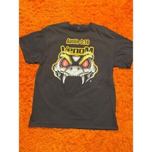 WWE Stone Cold Steve Austin 3:16 Venom Rattlesnake Graphic T-Shirt Mens XL Black